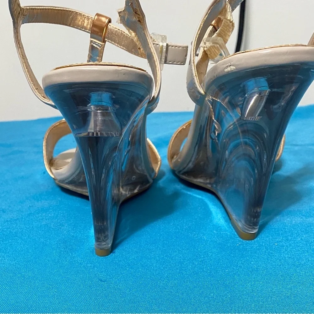 Calvin Klein Transparent Wedge Heel Size 9 1/2 M